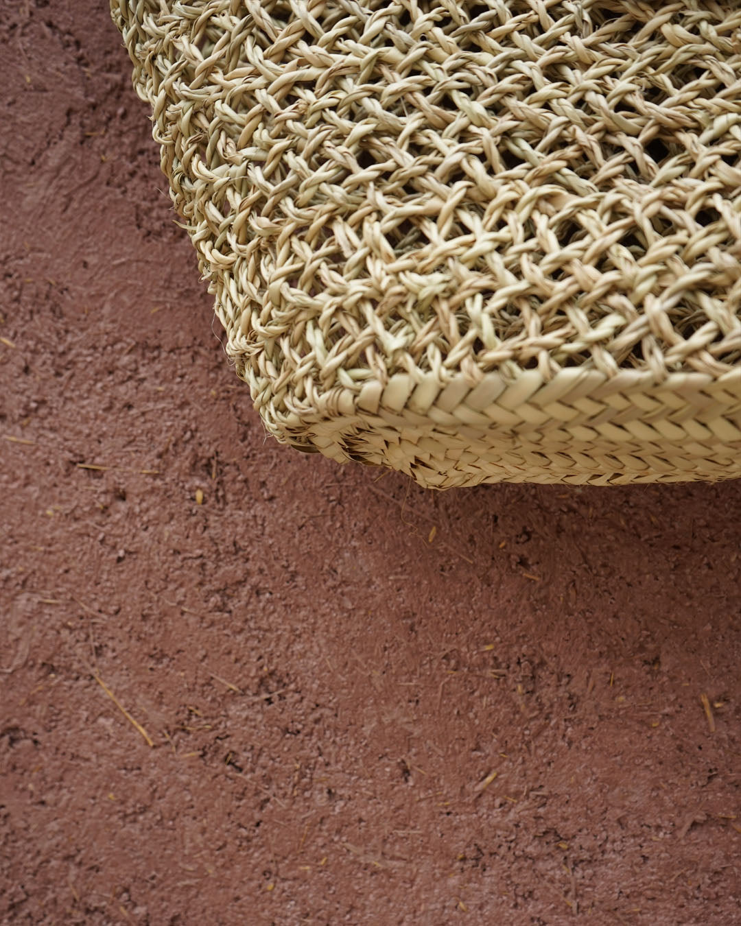 Sac panier en osier tressé et cuir, vue 4