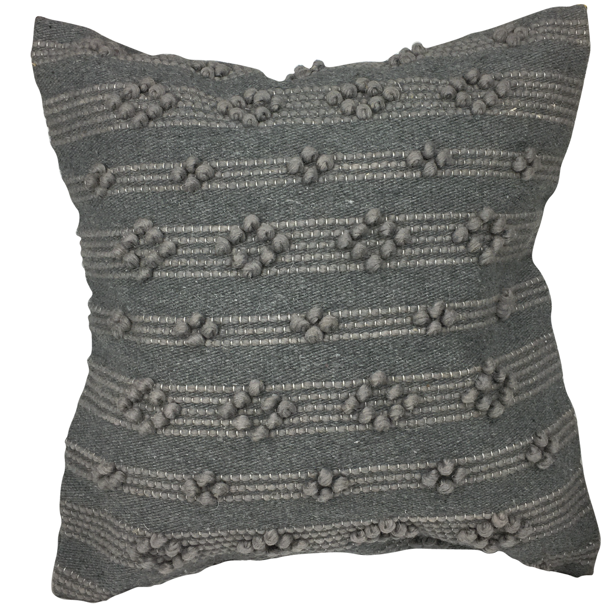 Coussin boule en lin, gris
