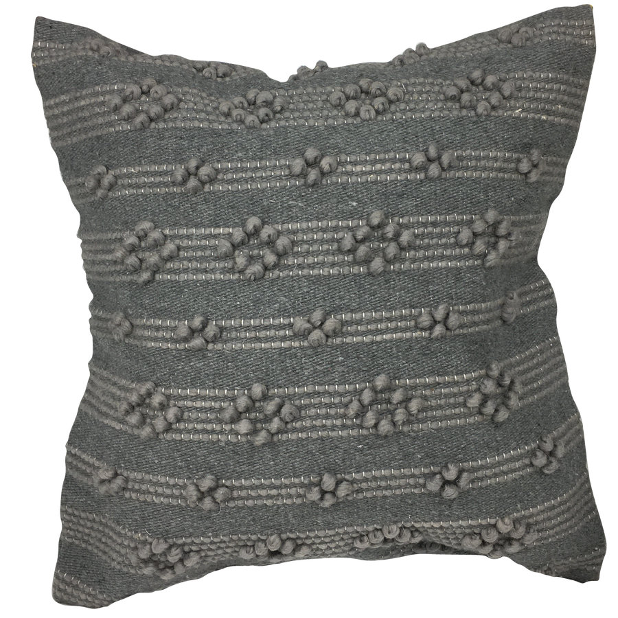 Coussin boule en lin, gris
