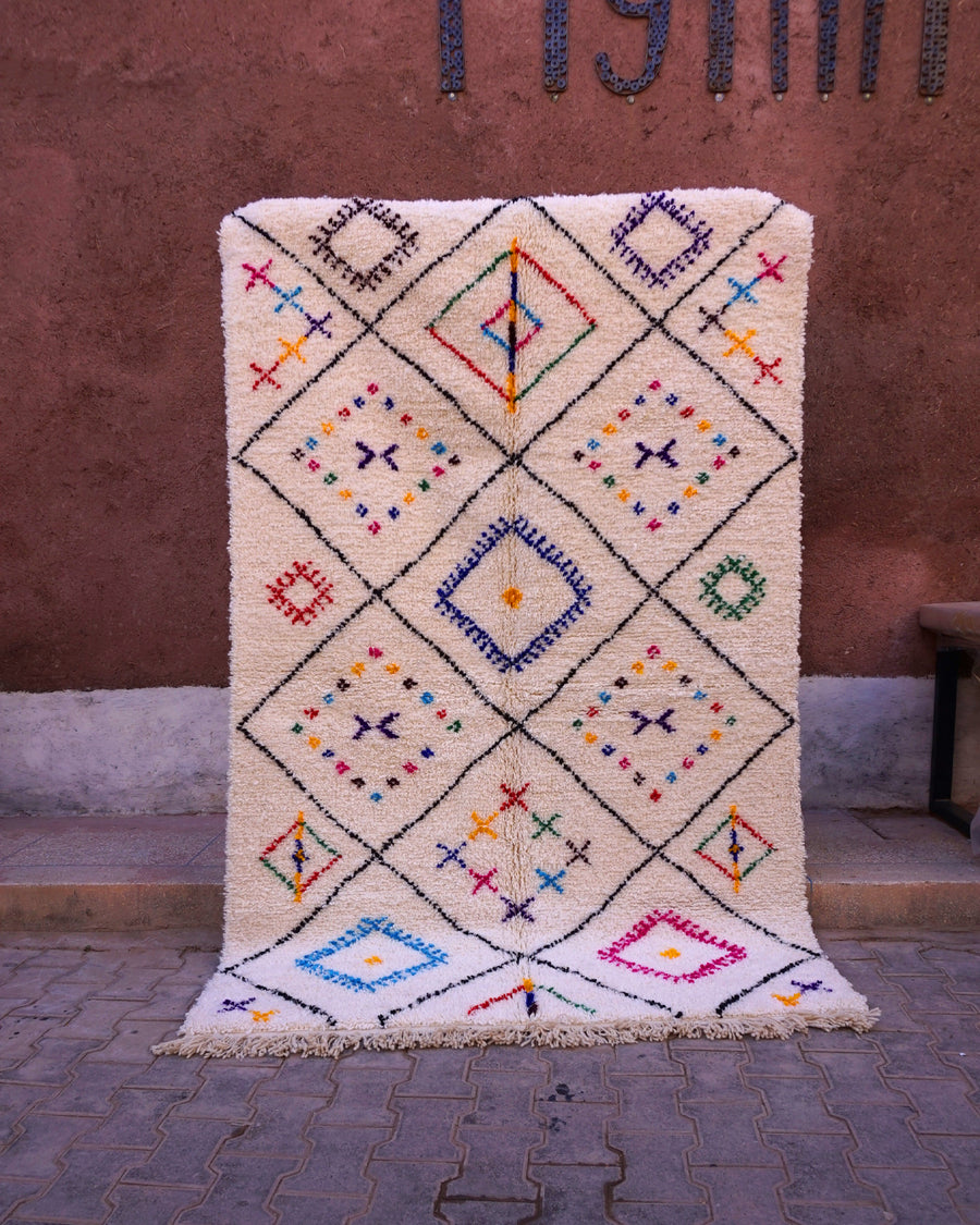 Tapis Azilal berbère en laine 260 x 160 cm