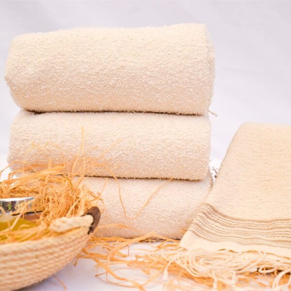 Serviette de bain en coton fait main