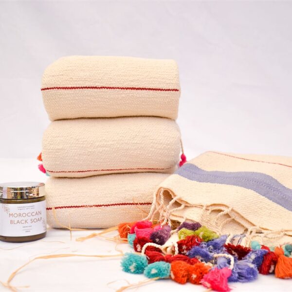 Serviette de bain en coton fait main