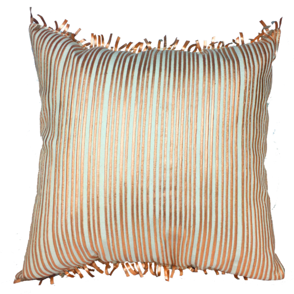 Housse de coussin cuir fait main