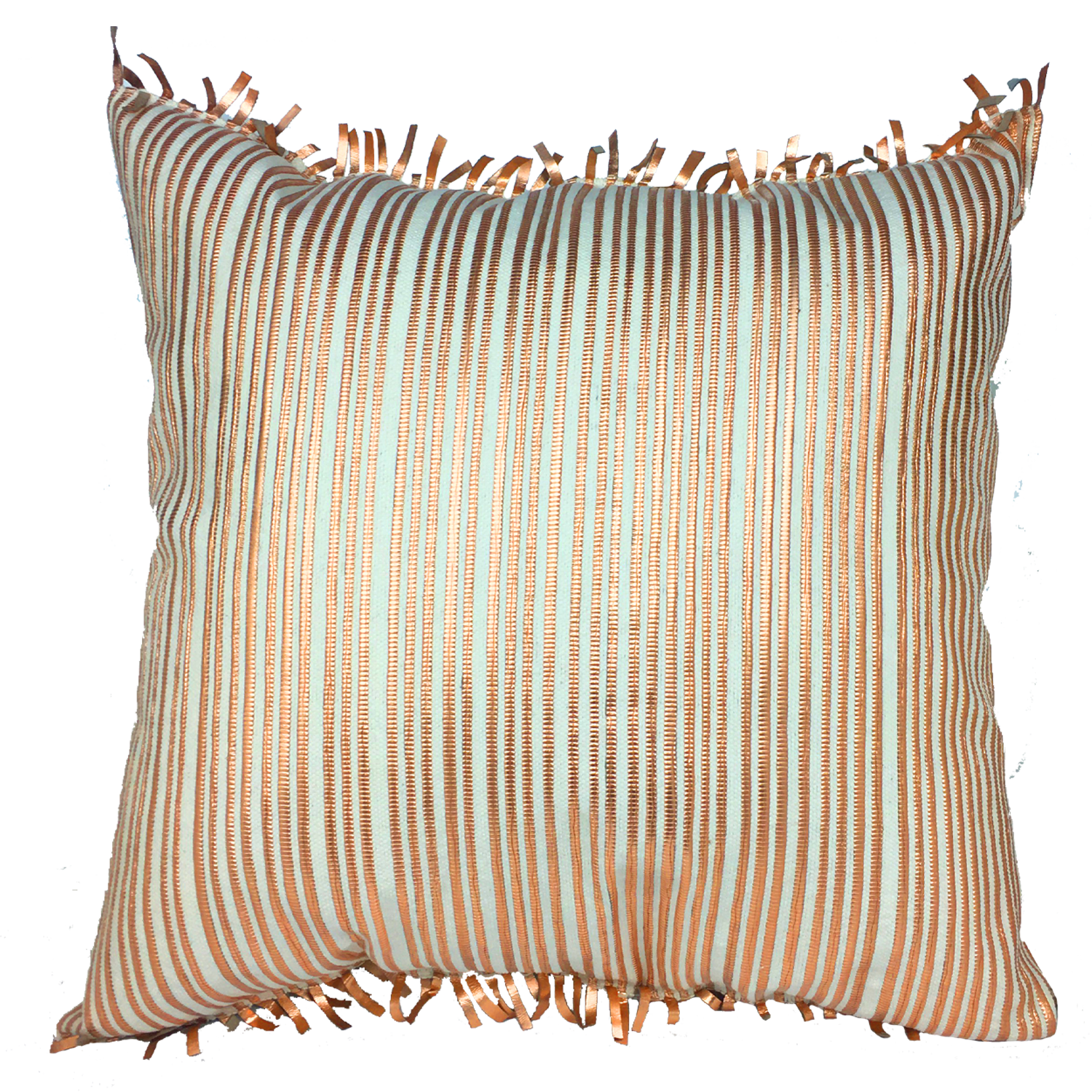 Housse de coussin cuir fait main