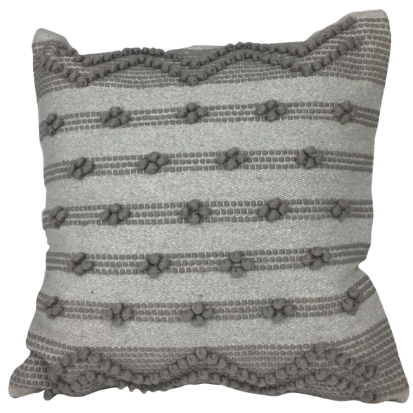 Housse de coussin boule en lin fait main