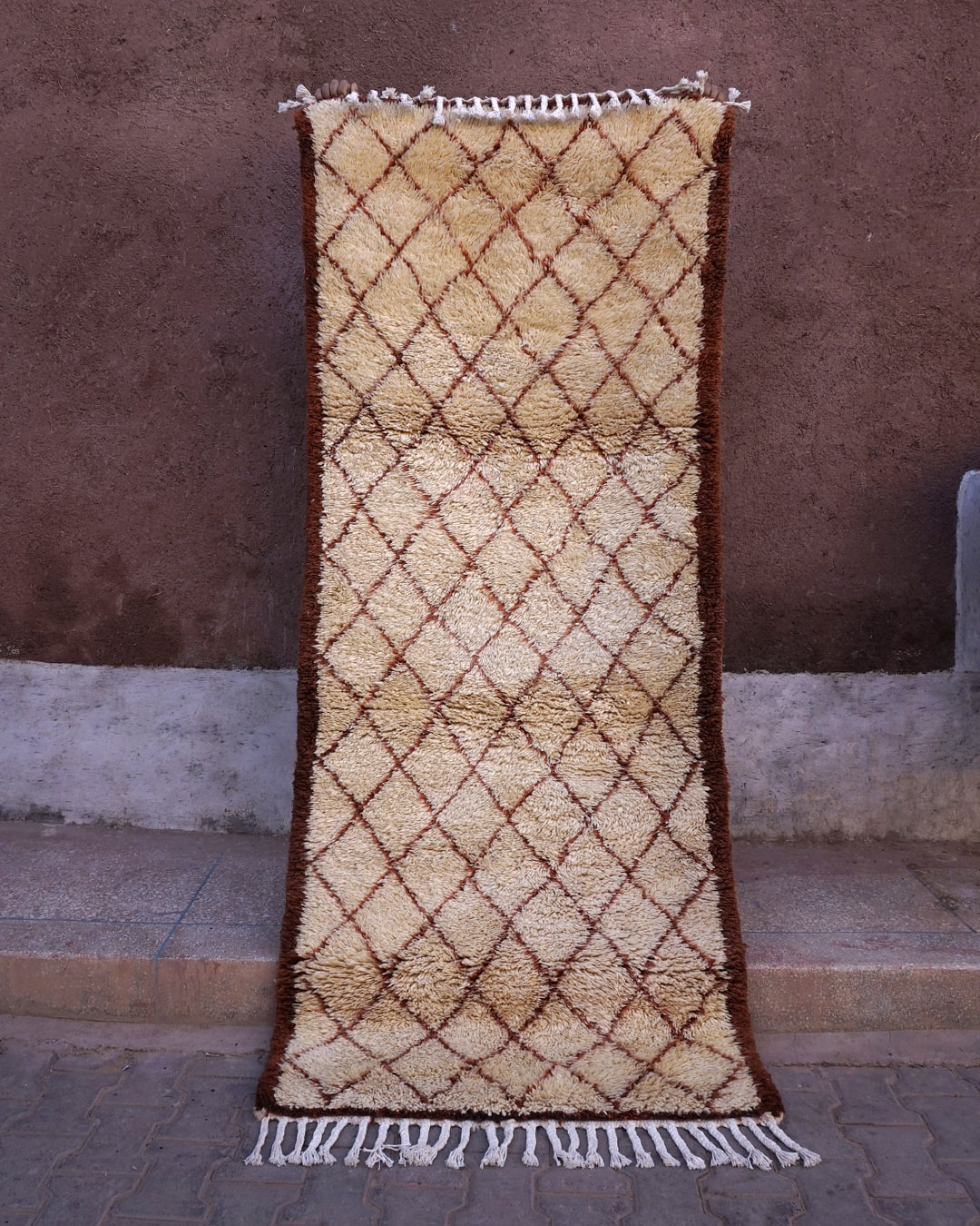 Tapis Beni Ouarain Marocain Fait Main 240 x 100 cm