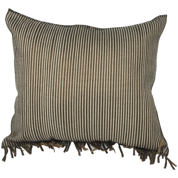 Housse de coussin cuir fait main