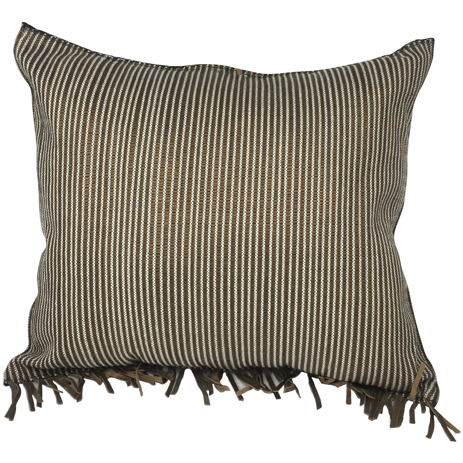 Housse de coussin cuir fait main