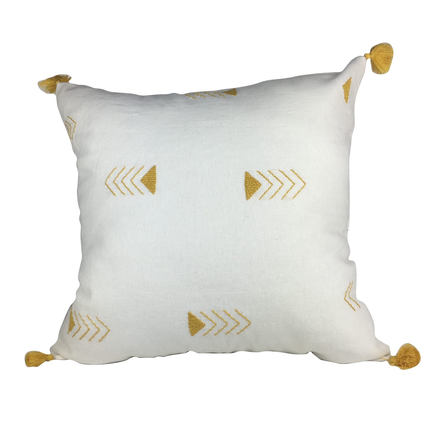 Housse de coussin brodé en lin fait main