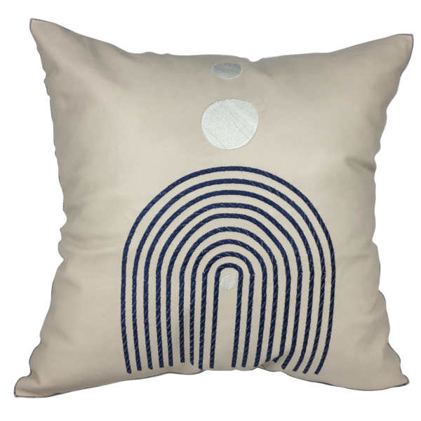 Housse de coussin cuir fait main