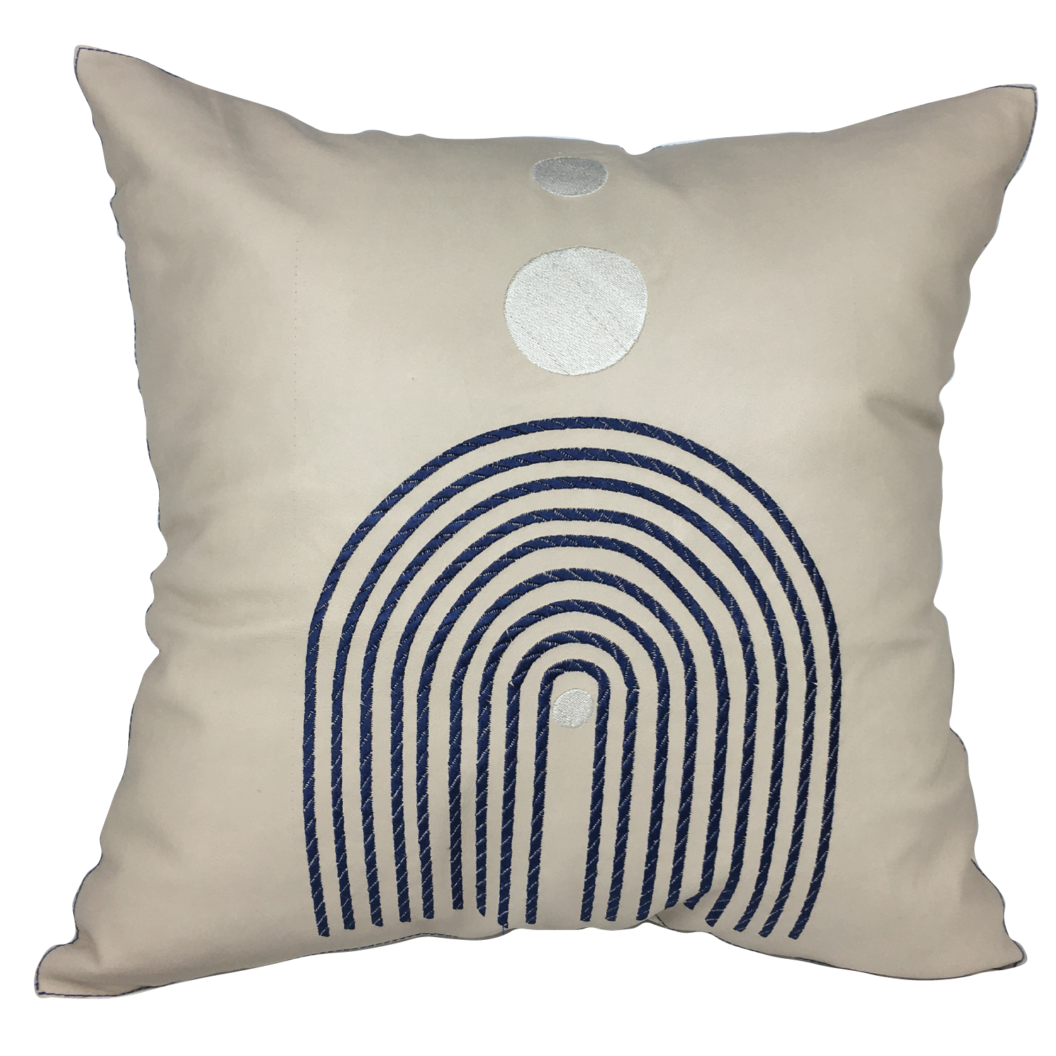 Housse de coussin cuir fait main