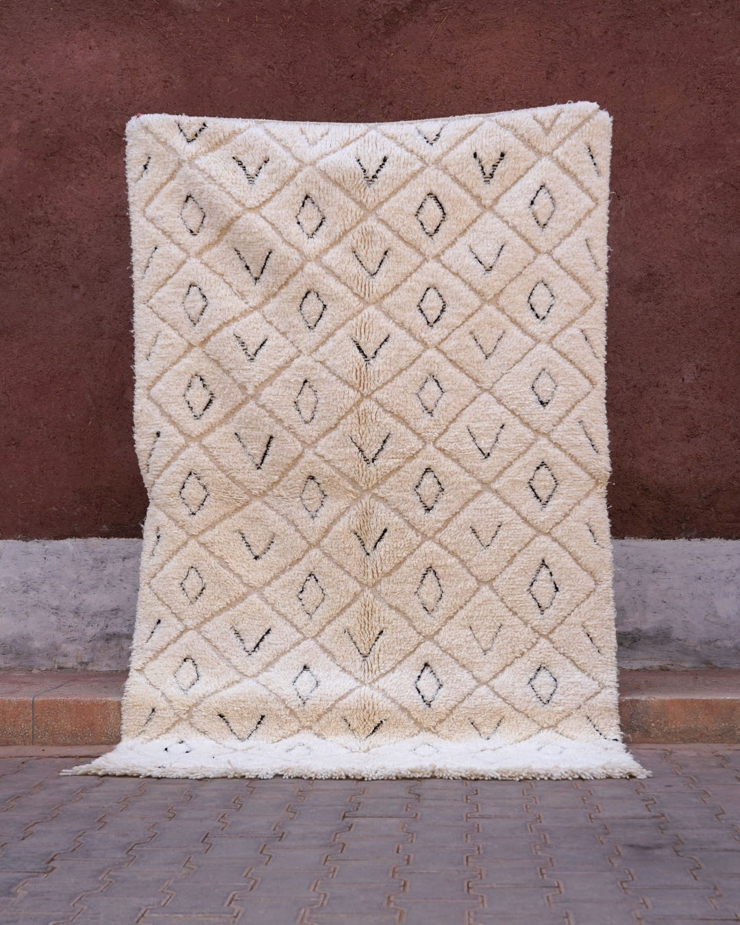 Tapis Beni Ouarain Marocain Fait Main 250 x 150 cm