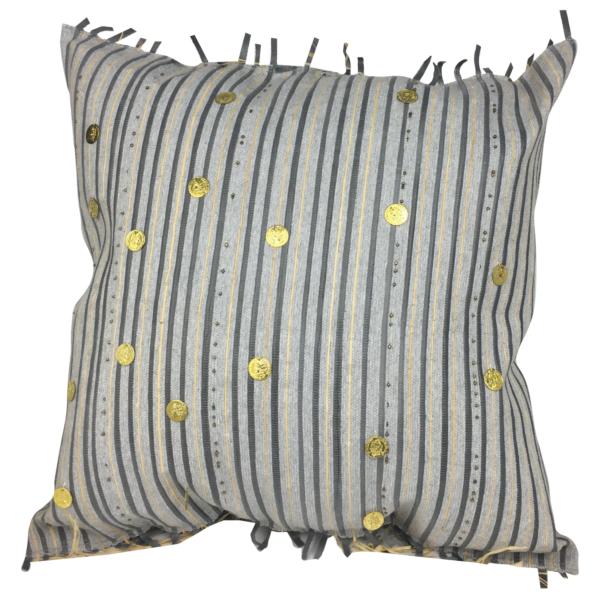 Housse de coussin cuir fait main
