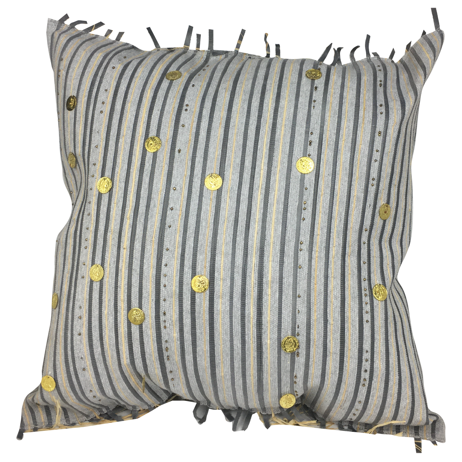 Housse de coussin cuir fait main