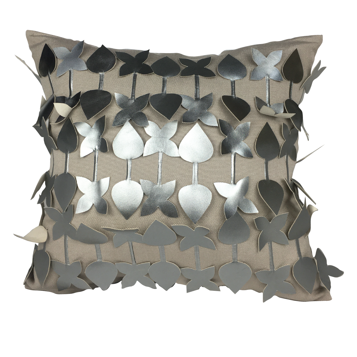 Housse de coussin cuir fait main