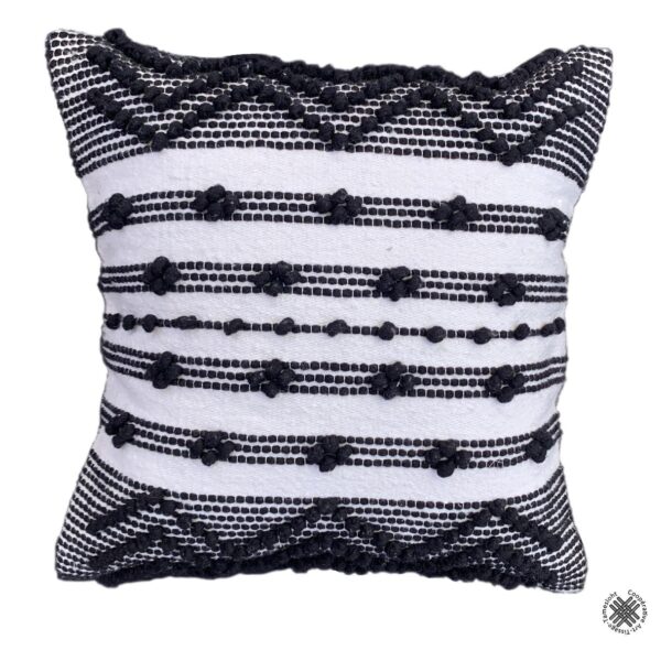 Coussin boule en lin fait main