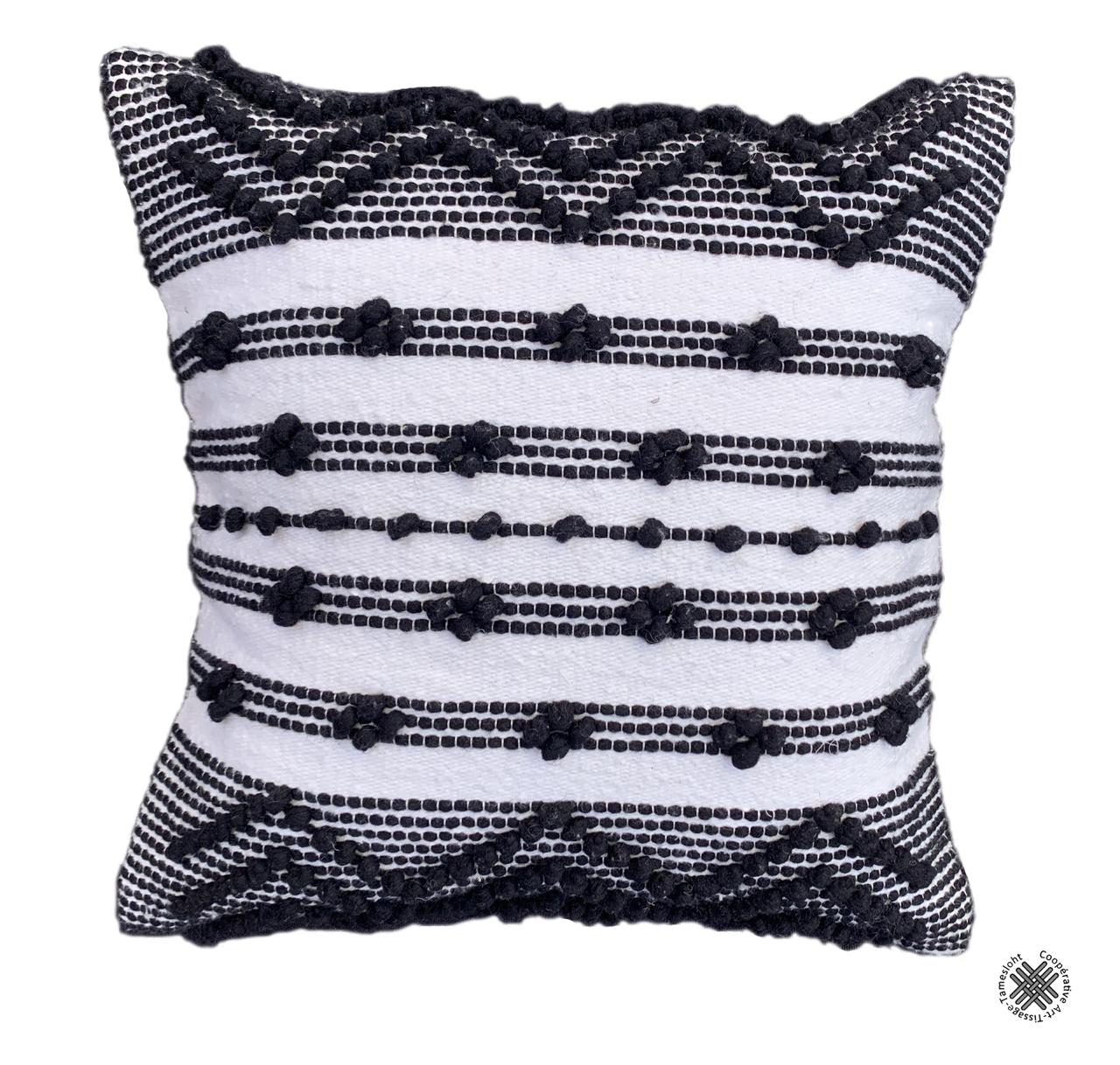 Coussin boule en lin fait main