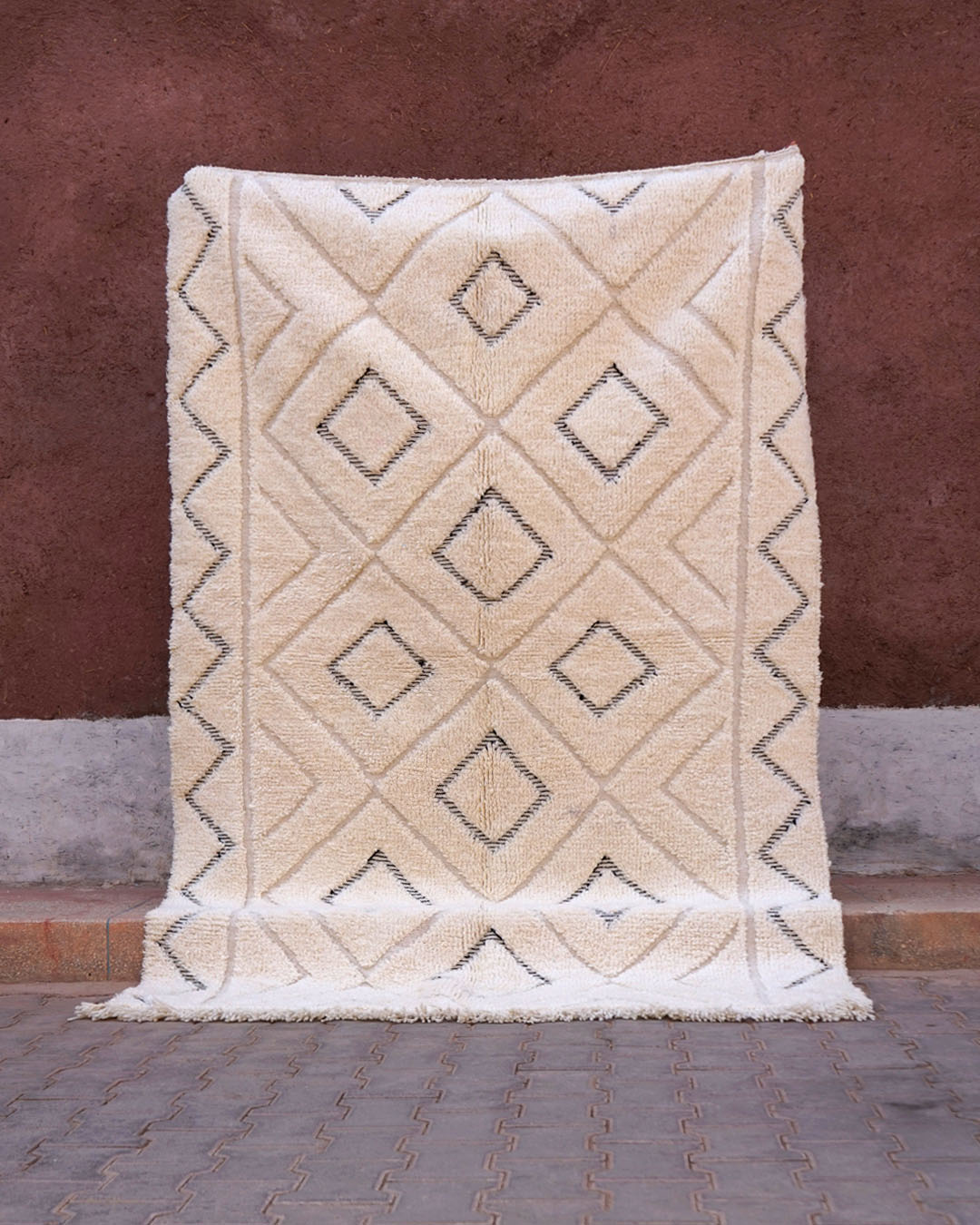 Tapis Beni Ouarain Marocain Fait Main 200 x 150 cm