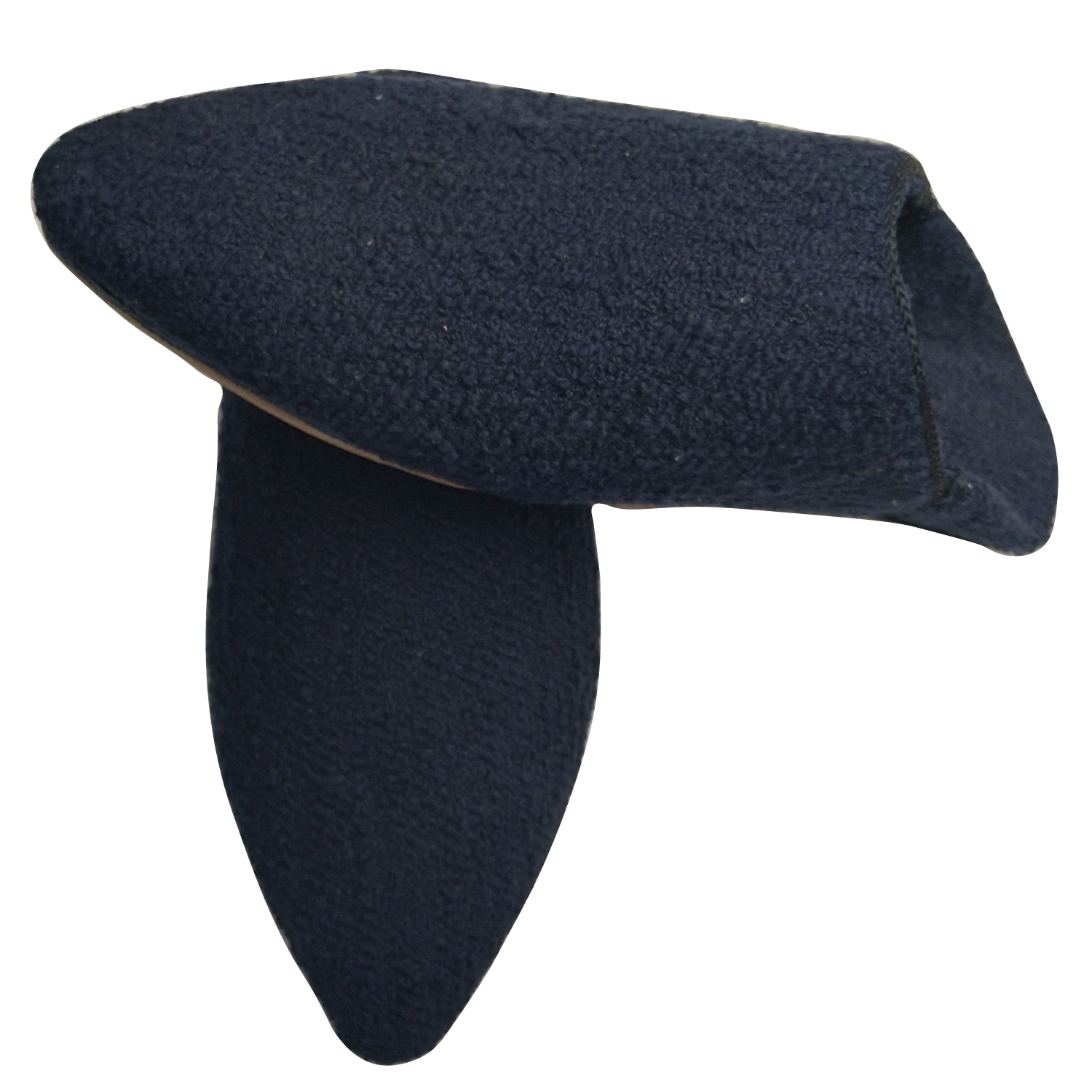 Babouche Marocaine en coton bouclette et cuir faite à main