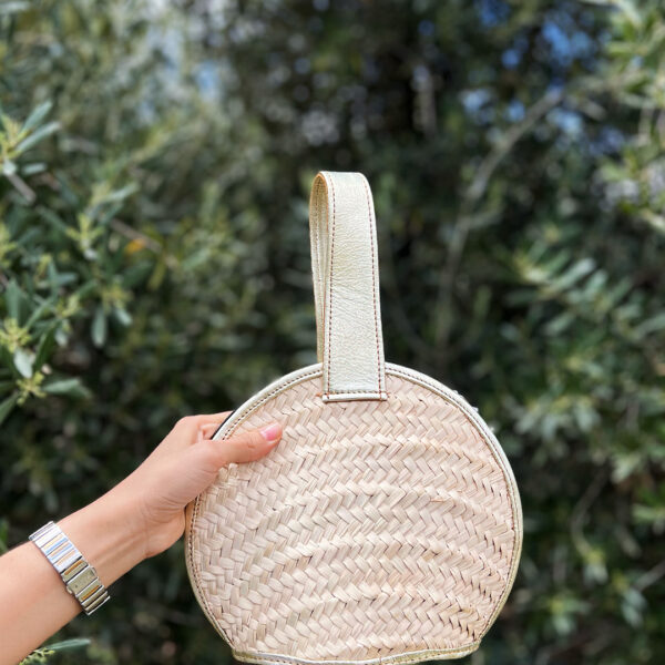 Sac en doum & cuir blanc pour femmes