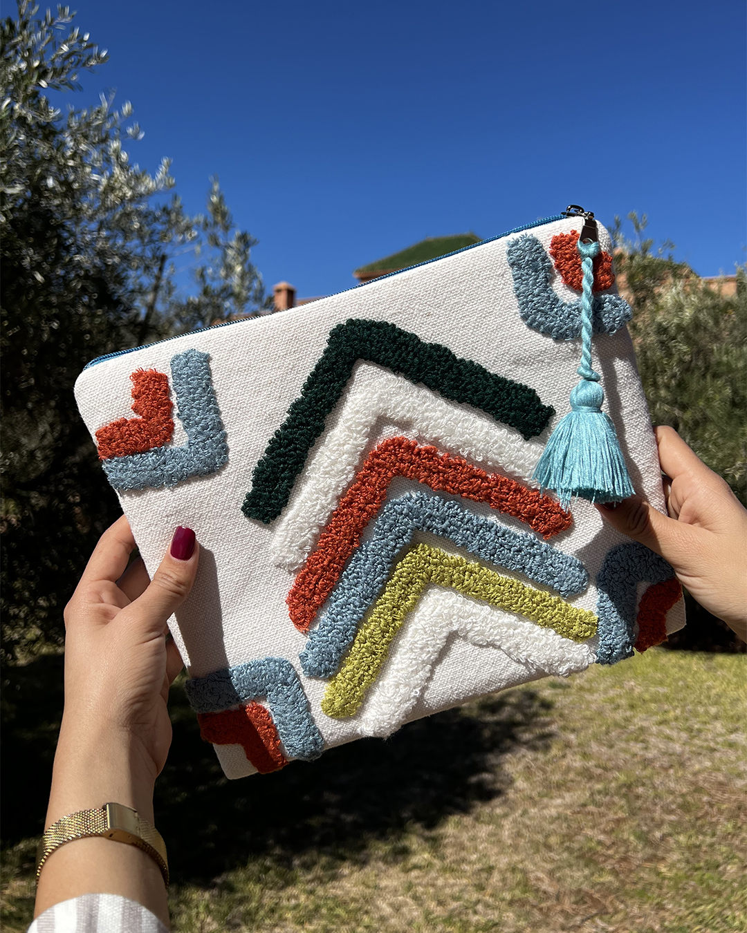 Pochette en tissu de coton