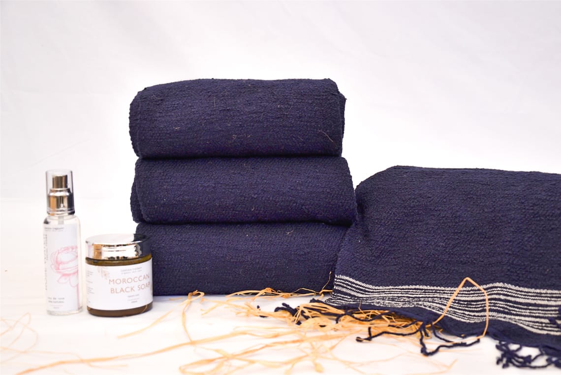 Second image of Serviette de bain en coton fait main