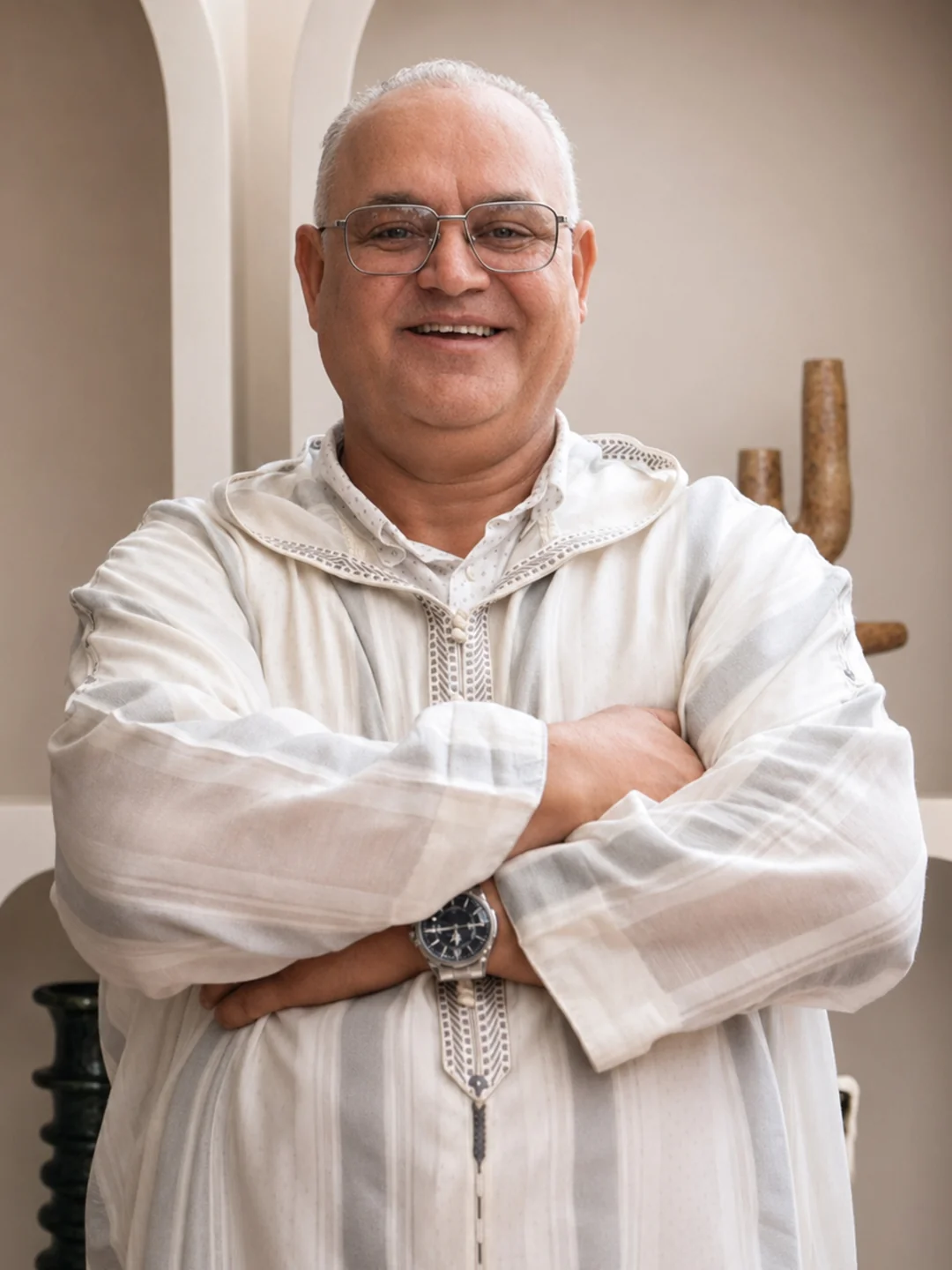 Portrait de Abdessadek Herchan, maître tisseur de la coopérative